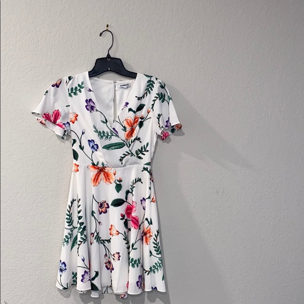 white floral express dress